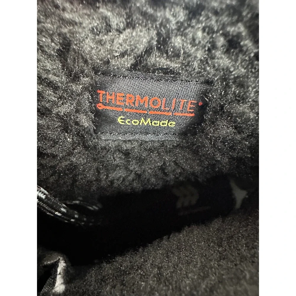 All in Motion Black Winter Boots Thermolite EcoMade Faux Fur Trim Mens‎ 9